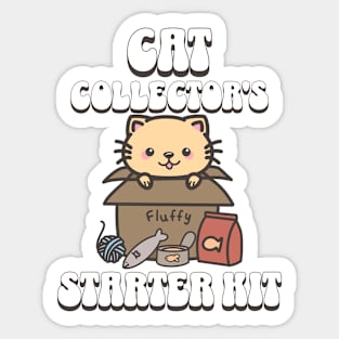 Funny Cat Lover Cat Collector's Starter Kit Sticker